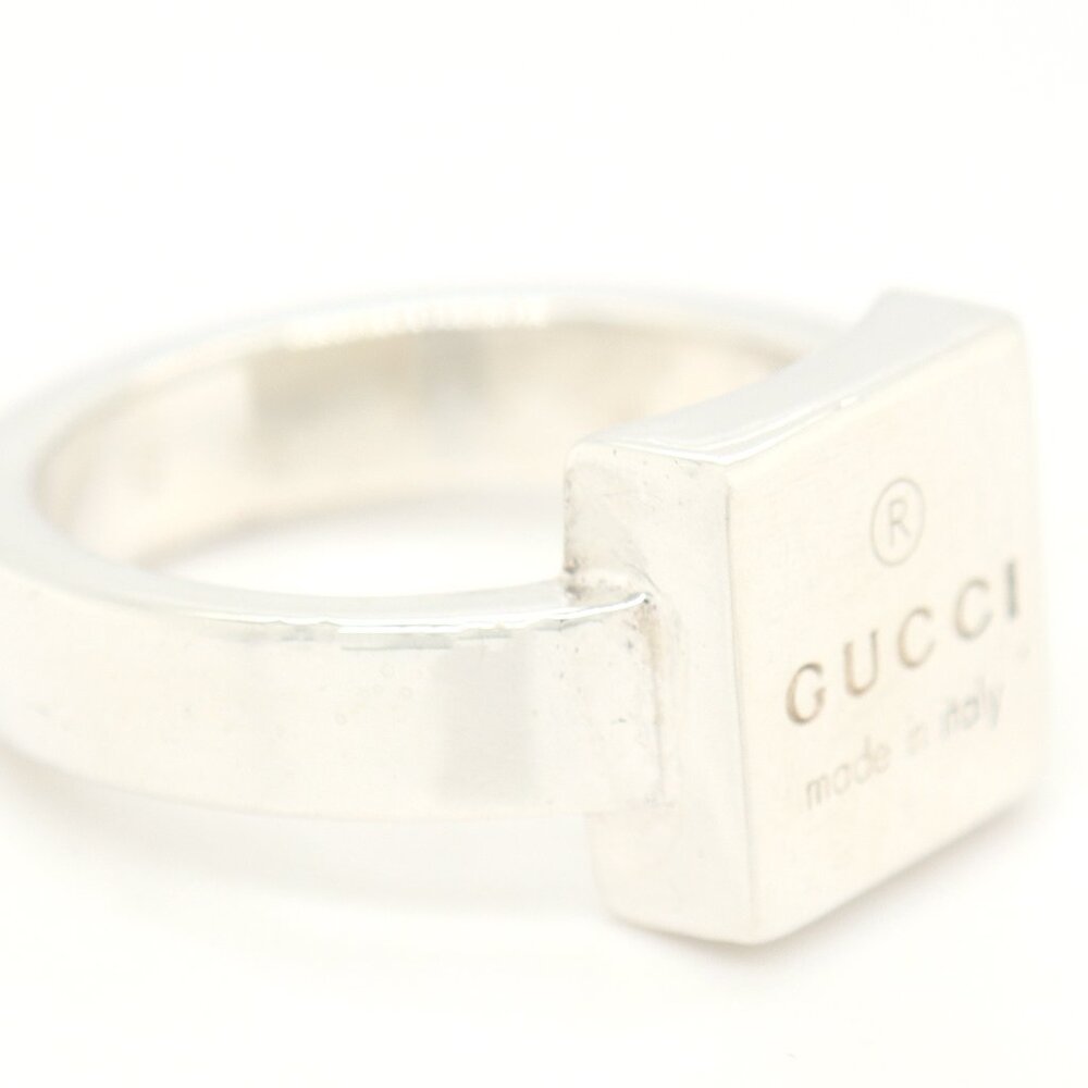 Gucci Square Sterling Silver Ring - image 1